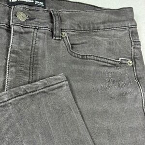 The Kooples Jeans Fitted Mens 33 Distressed Charcoal Grey Faded Slim Denim